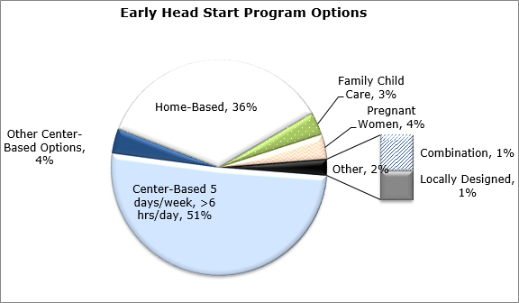 Gráfico circular - Opciones del programa Early Head Start