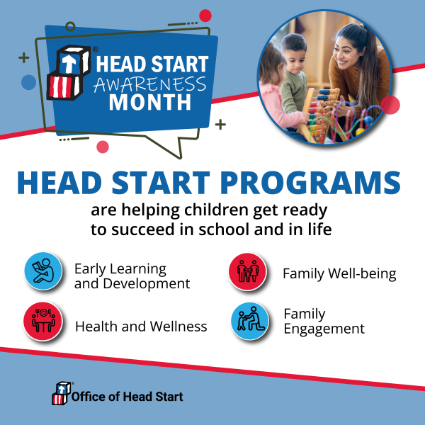 Feliz Mes de Concientización sobre Head Start gráfico número dos.