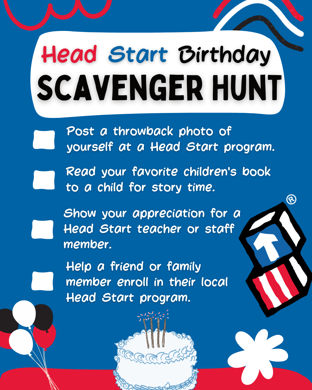 Búsqueda del tesoro sobre el aniversario de Head Start