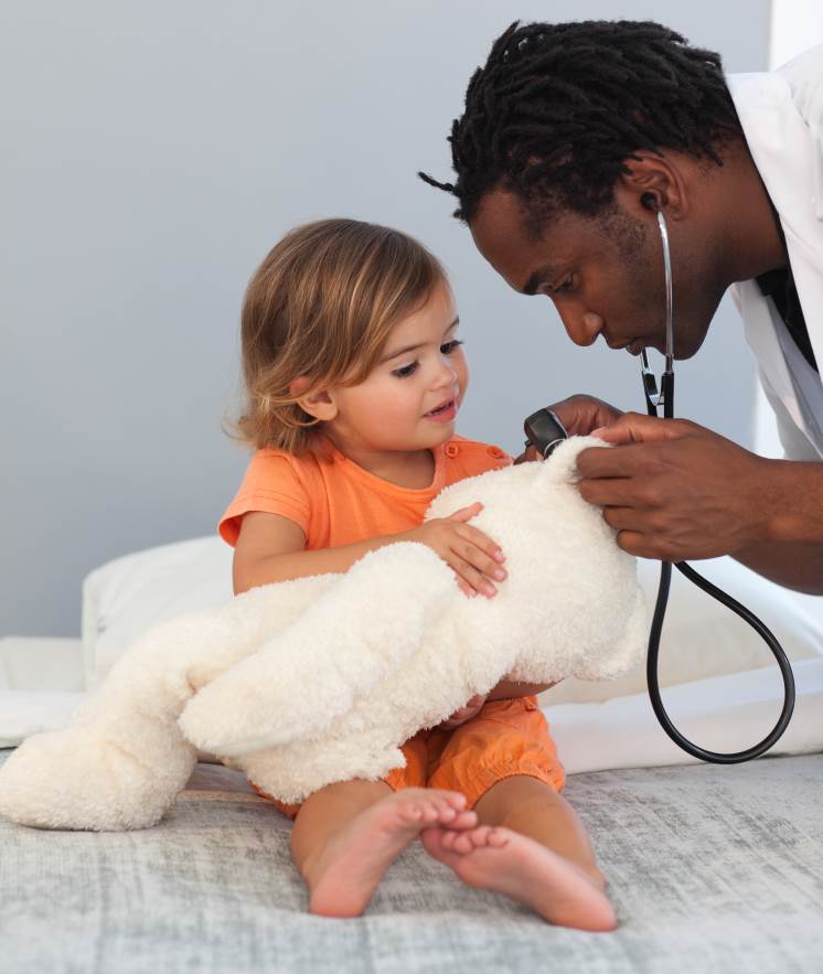 child with doctor