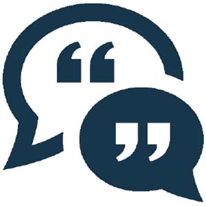 Icon of two speech bubbles