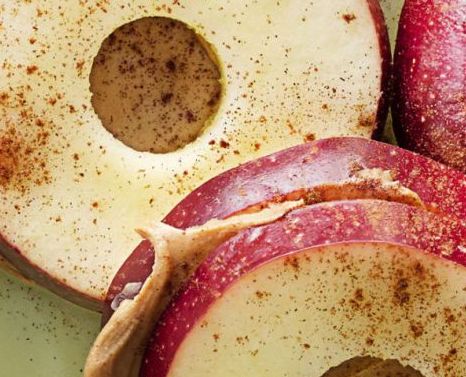 Apple ring sandwiches.