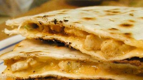 Cheese quesadillas.