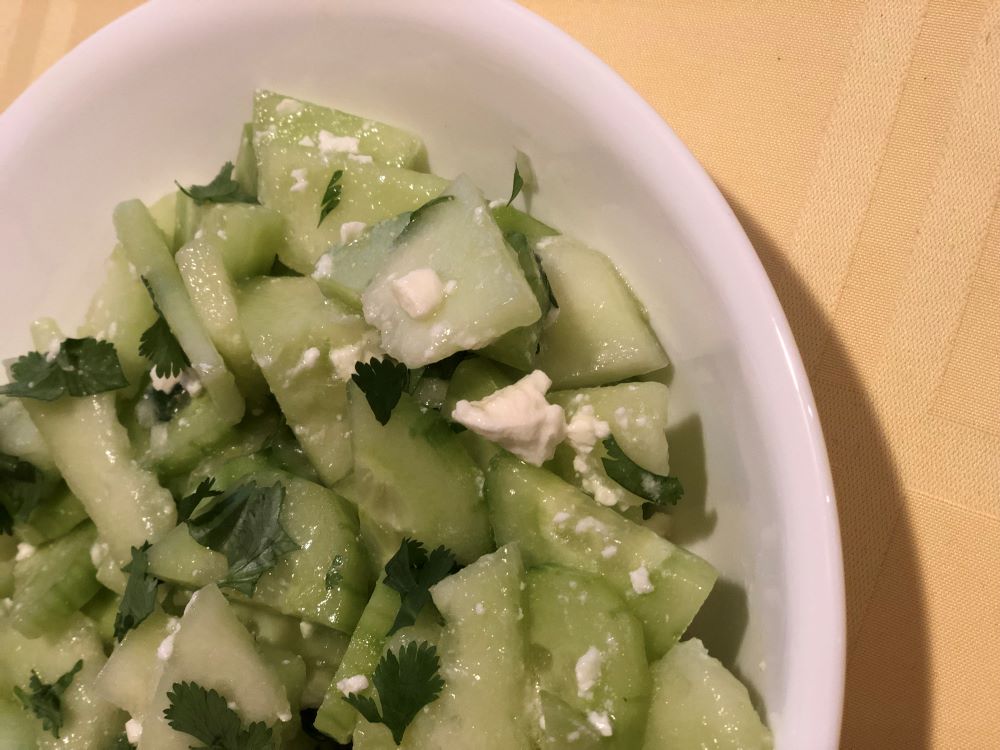 Cucumber melon salad.