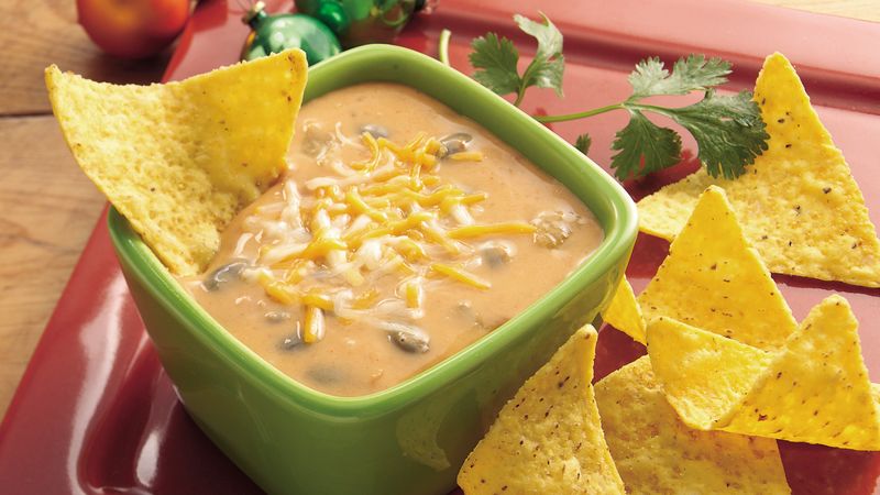 Dip fácil de frijoles con queso