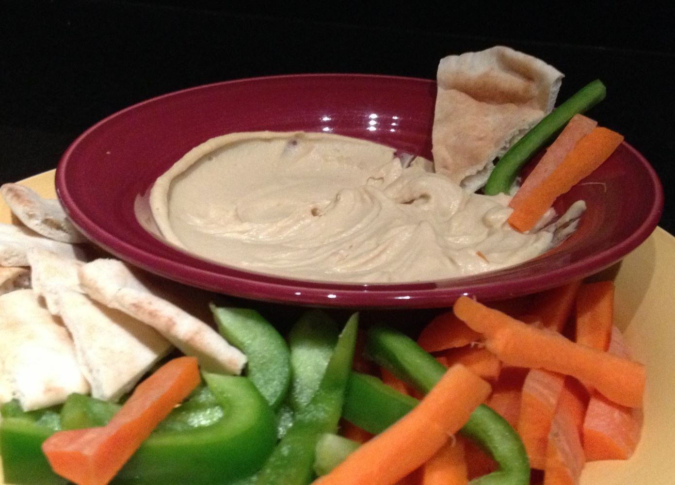 Homemade hummus.