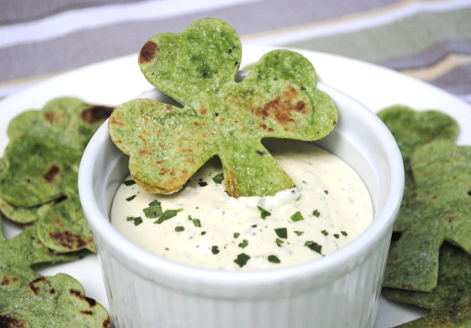 Shamrock chips.