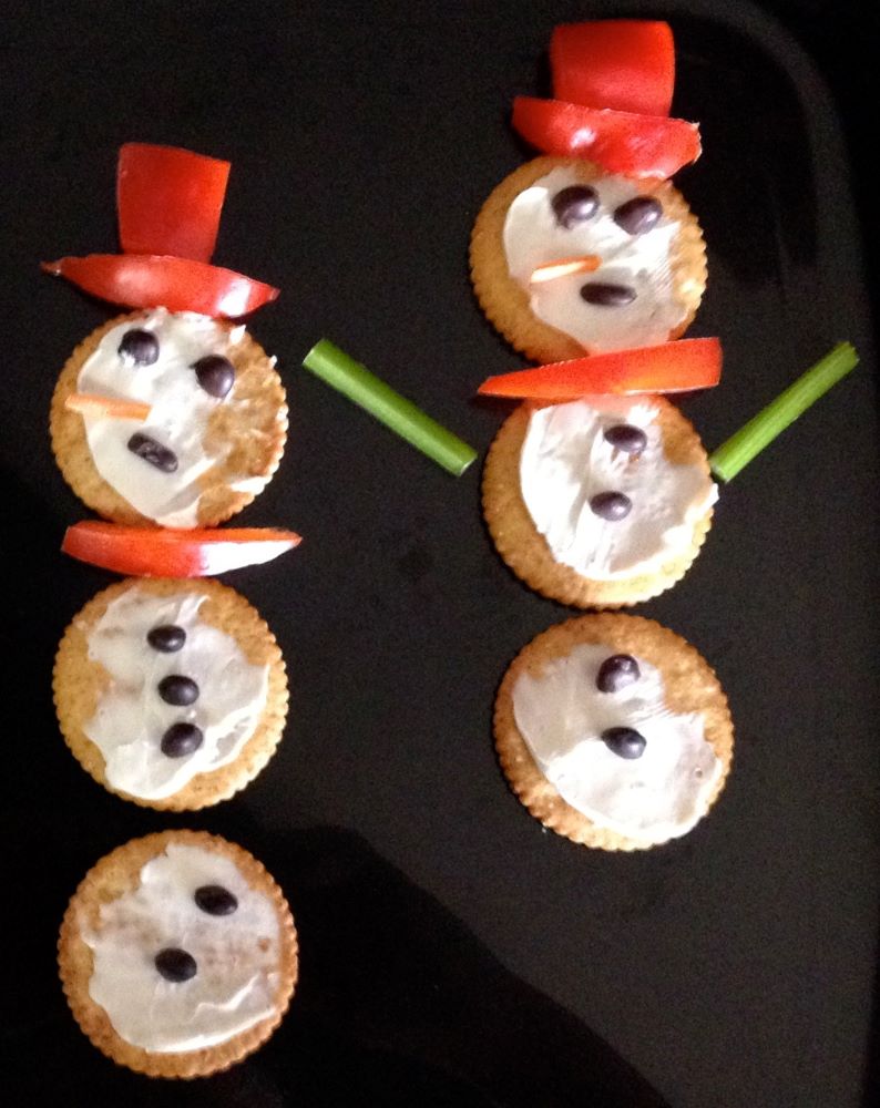 Snowman crackers.