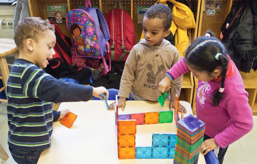 children playing with blocks