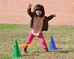 child playing outside