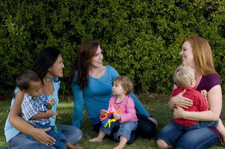 three women and a child