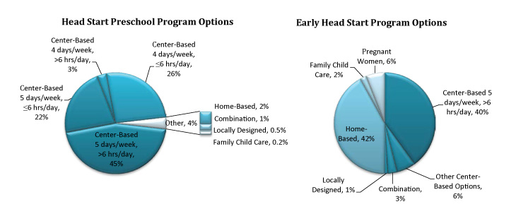 Gráfico circular - Opciones del programa Early Head Start