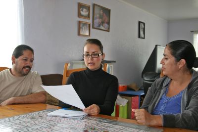 A group of people at a table.