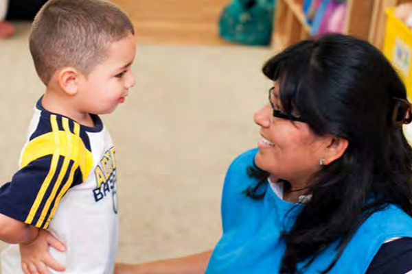 Head Start Teacher with Toddler Boy