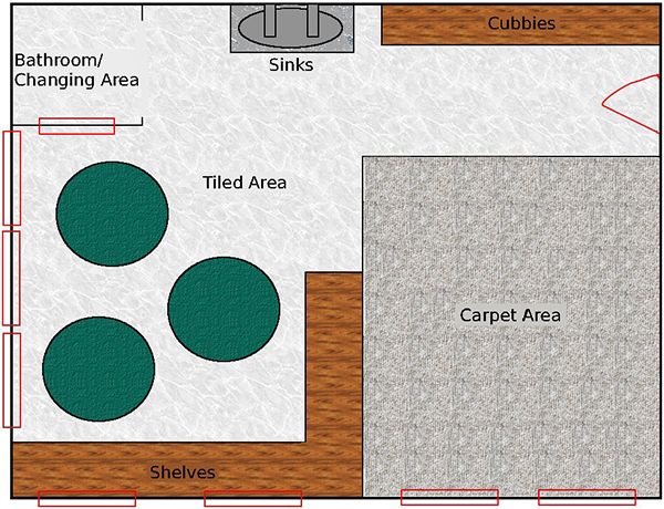 Potential layout of a playground area