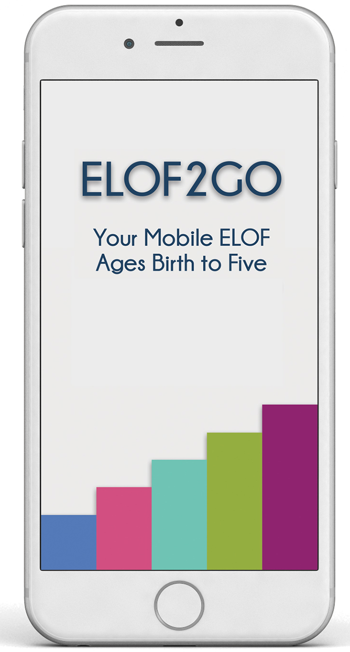 iPhone with ELOF app showing on screen