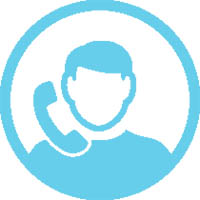 icon of person talking on phone