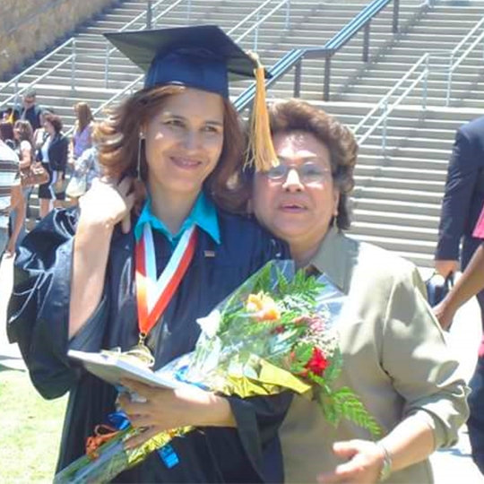 Josefina Ramos and daughter at graduation 